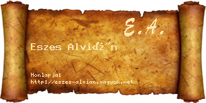 Eszes Alvián névjegykártya